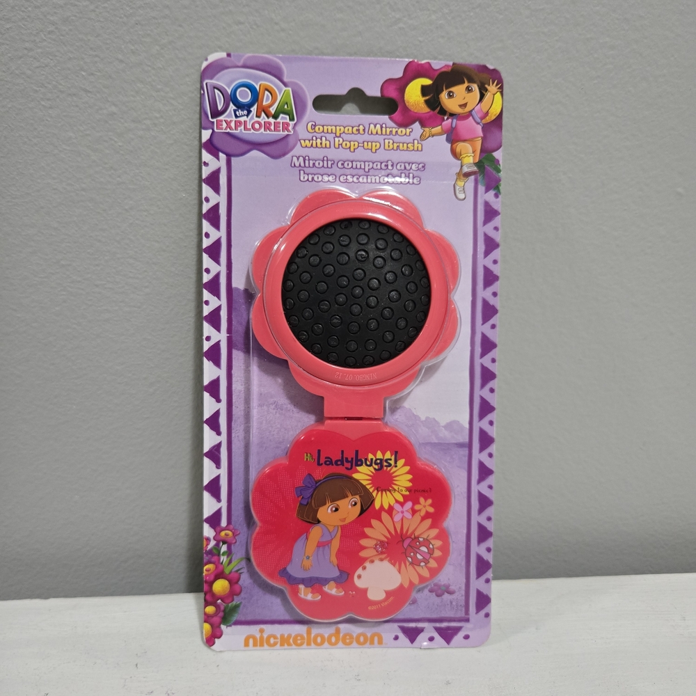 Dora the Explorer Pink Compact Mirror with Pop-up Brush
